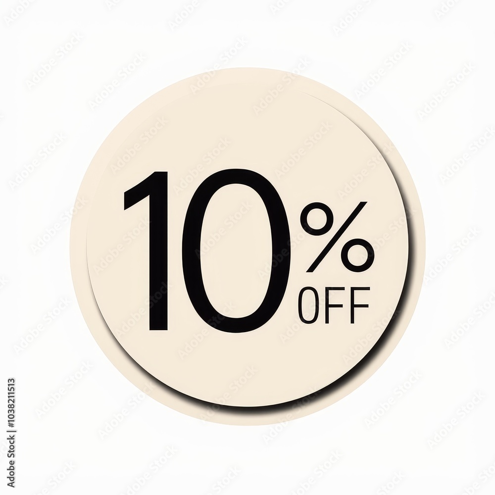 2D icons representing a 10 percent discount, designed for sale promotions in a vibrant theme 2D icons representing a 10 percent discount, designed for sale promotions in a vibrant theme