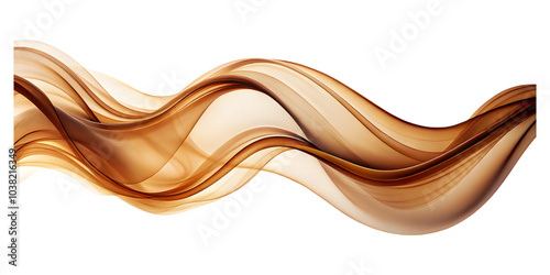 abstract brown wave curve lines designs on white background