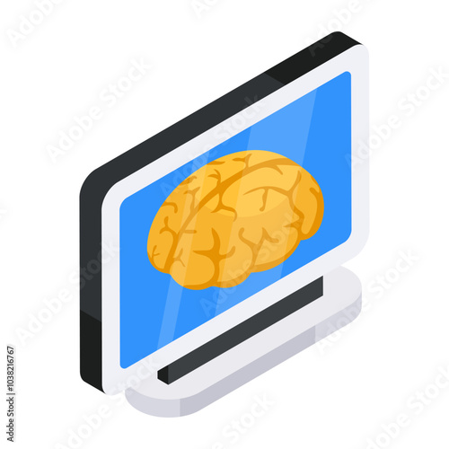 Modern design icon of brain

