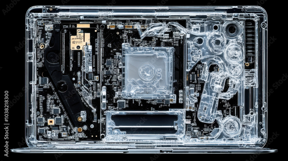 Fototapeta premium Close-Up of a Computer Circuit Board