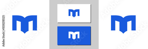 m letter sign icon white and ...