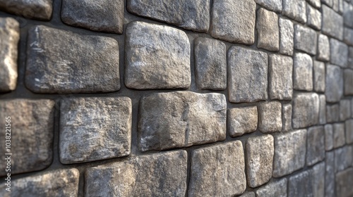 The seamless and spliceable stone brick wall features a natural and textured design, exuding rural charm and enhancing aesthetics with its earthy tones and rough surface.