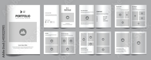 Architecture and interior brochure minimalist template design