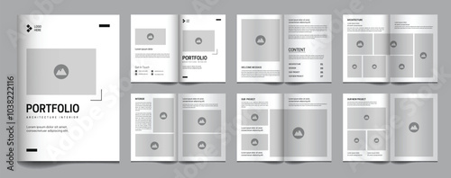 Architecture and interior portfolio minimalist template design