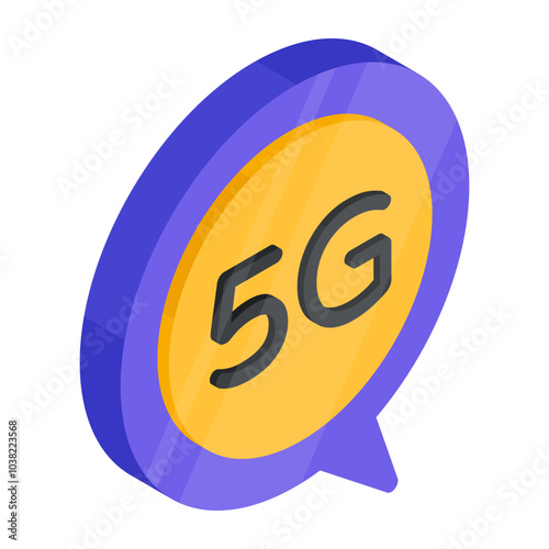 Trendy design icon of 5g network 

