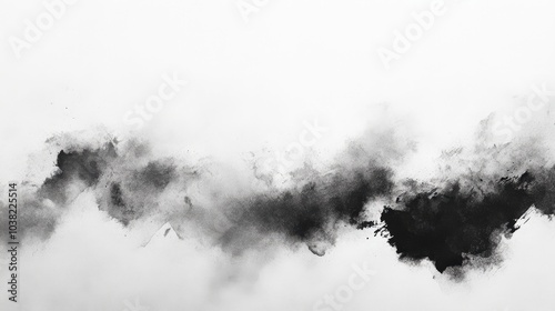 Silver Ink. Abstract White Texture Background with Gray Watercolor Grunge Effects