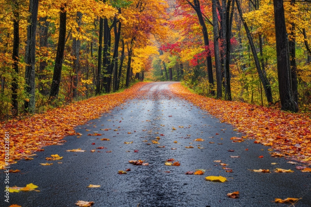 Fototapeta premium Autumnal Road