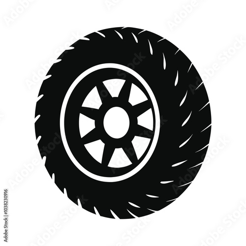 Tire with rim icon vector illustration