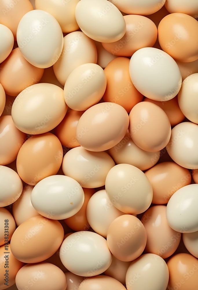 Pile of eggs seamless background and wallpaper Pile of eggs seamless background and wallpaper