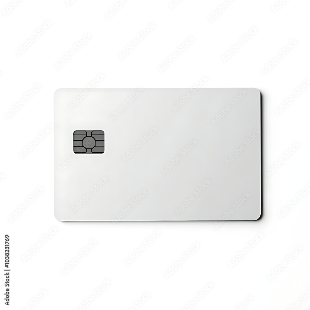Blank silver credit card with chip mockup isolated on white background, Blank silver credit card with chip mockup isolated on white background,