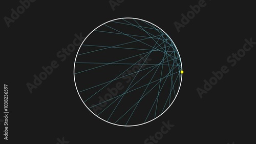 Lines connecting two points in a circle  photo