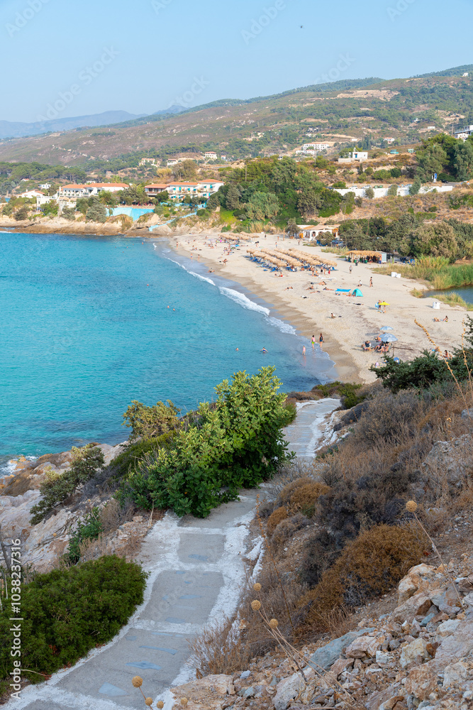 Armenistis beach in Ikaria island, Greece