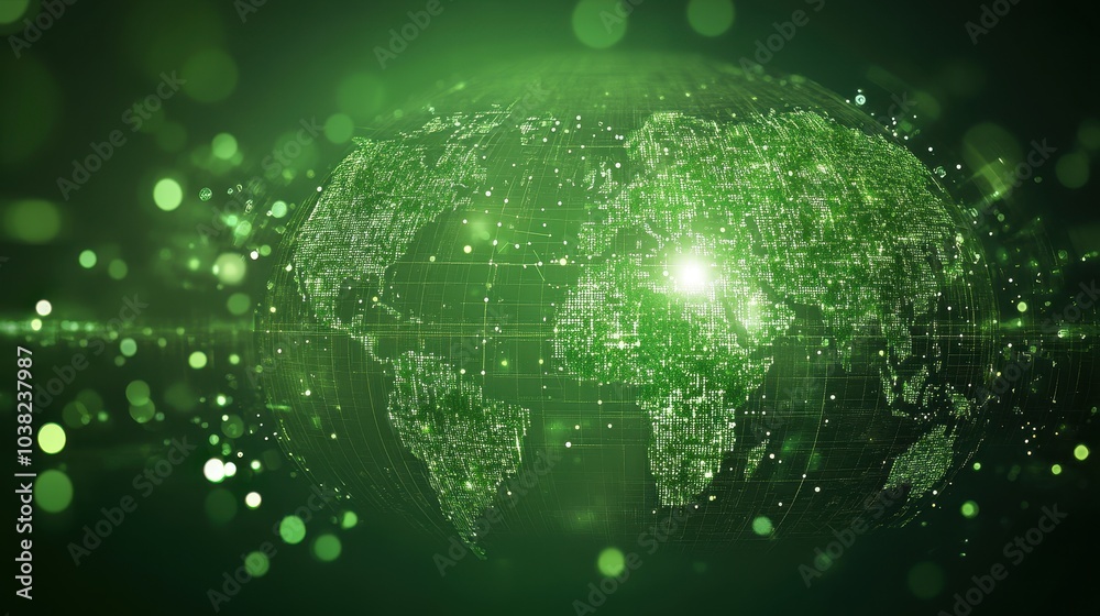 Obraz premium Green tech, sustainable development goals background