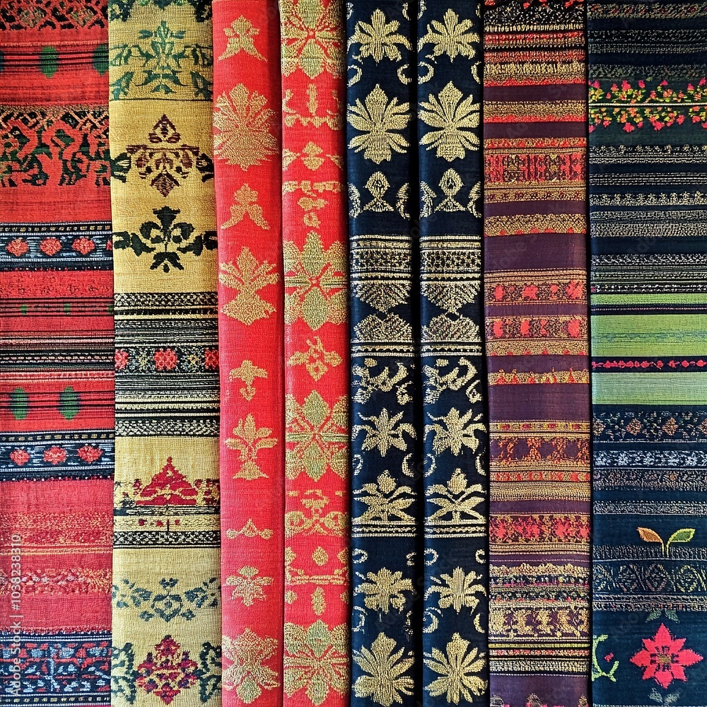 Sin Fabric** Pattern - A traditional pinattern used the weaving of sin fabric, each region in Thailand having its unique designs. Sin Fabric** Pattern - A traditional pinattern used the weaving of sin fabric, each region in Thailand having its unique designs.