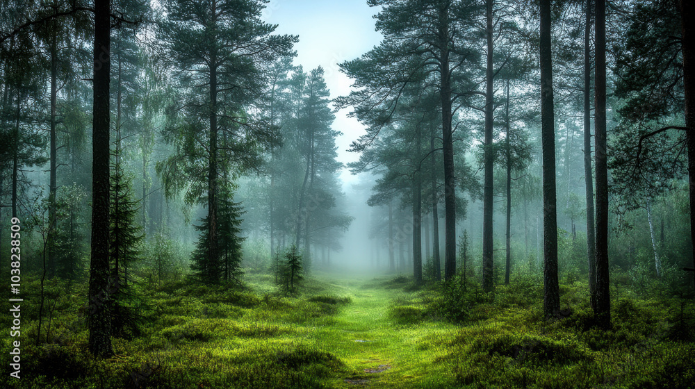 Deforestation Illustration - Forest Clearing Deforestation Illustration - Forest Clearing
