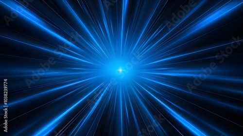  Radial blue light through the tunnel glowing in the darkness for print designs templates, Advertising materials, Email Newsletters, Header webs, e commerce signs retail shopping, advertisement busine