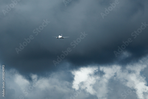 airplane in the clouds photo