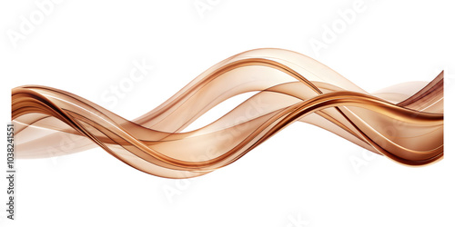 abstract rose gold wave curve lines designs on white background