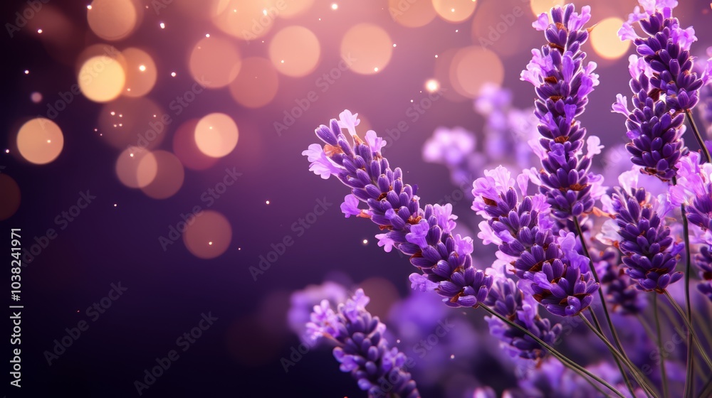 Lavender flowers with a dreamy bokeh background in soft purple hues. Lavender flowers with a dreamy bokeh background in soft purple hues.
