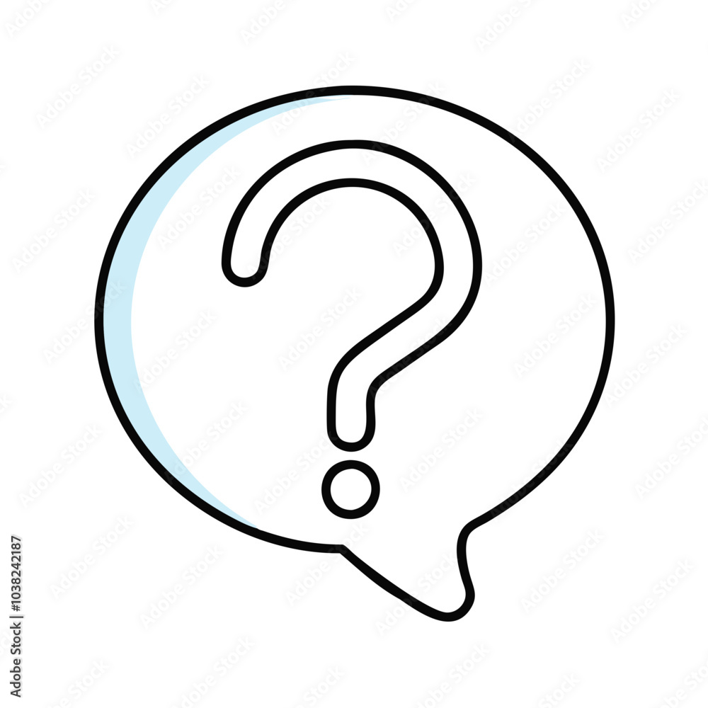 Question mark inside a speech bubble representing inquiry Question mark inside a speech bubble representing inquiry