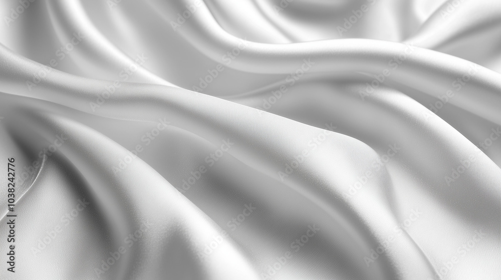Obraz premium Smooth White Fabric with Flowing Texture