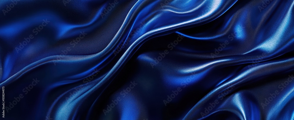 Obraz premium The Flowing Blue Silk Fabric