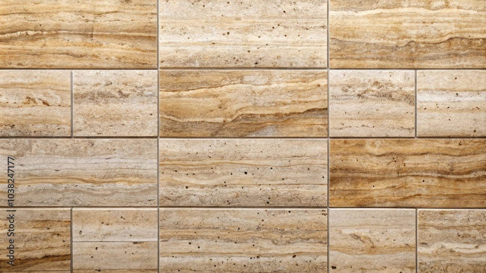A Seamless Pattern of Interlocking Rectangular Tiles with a Natural Stone Texture Featuring Intricate Veins and Subtle Color Variations A Seamless Pattern of Interlocking Rectangular Tiles with a Natural Stone Texture Featuring Intricate Veins and Subtle Color Variations