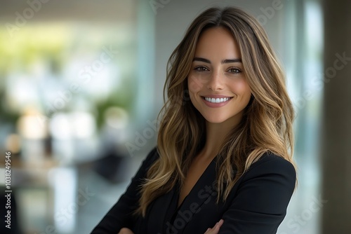 Smiling Woman in Black Blazer with Bokeh and Natural Light Free Download Smiling Woman in Black Blazer with Bokeh and Natural Light - GFXLoad