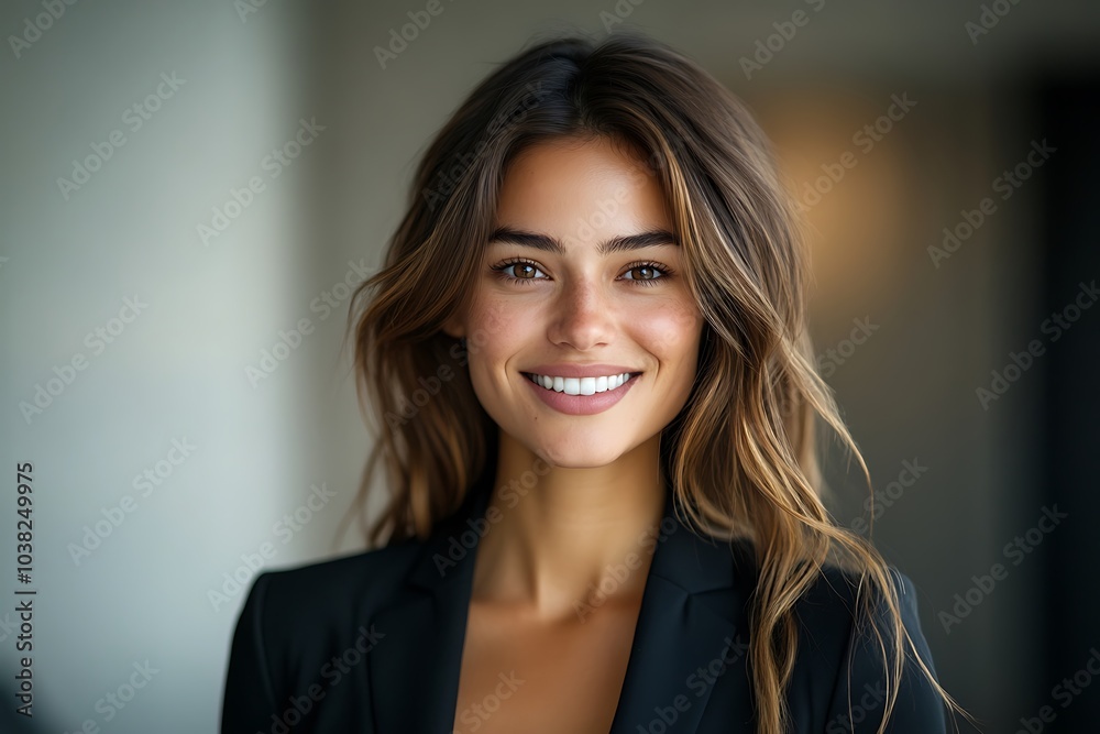 Smiling Woman in Business Attire with Freckles - Portrait Photography Smiling Woman in Business Attire with Freckles - Portrait Photography