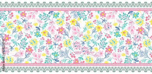 Dupatta Seamless And Fashion Print Pattern Design