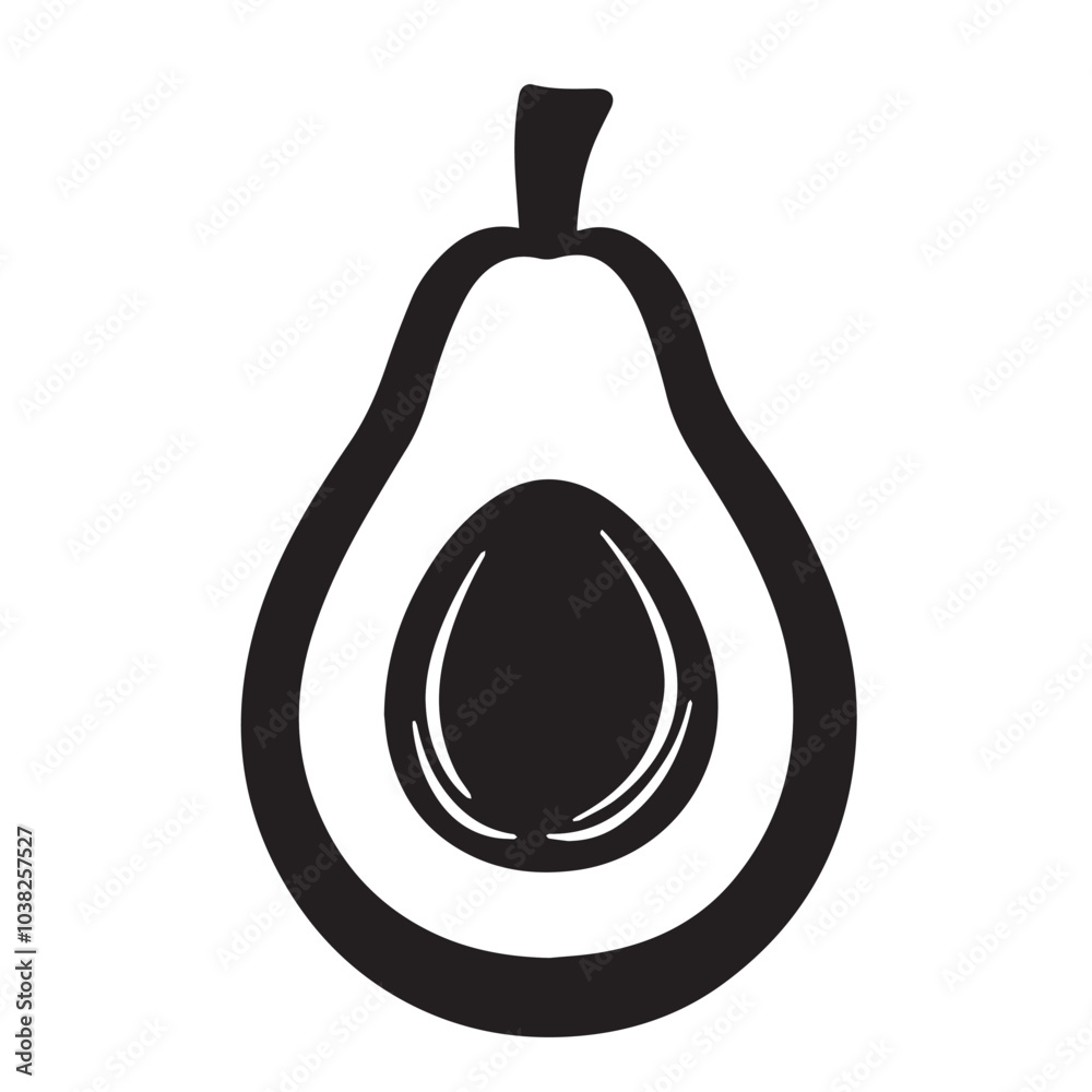 Avocado In cartoon, hand-drawn flat style. image for social media, websites and UI. Isolated 2D vector design in logo, icon, sketch style, simple line vector, single color. AI Generative Art. Avocado In cartoon, hand-drawn flat style. image for social media, websites and UI. Isolated 2D vector design in logo, icon, sketch style, simple line vector, single color. AI Generative Art.