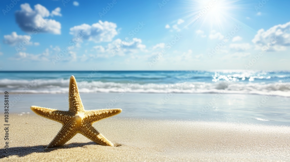 Starfish on the beach, a captivating coastal scene of nature's beauty