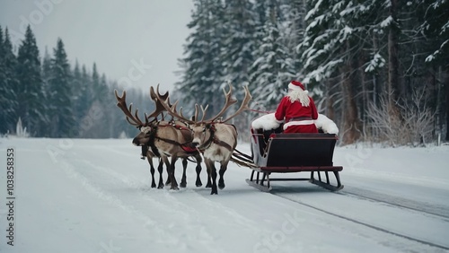 The joy of giving shines brightly in Santa's flying sleigh