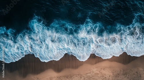 Crashing wave on the shore, a captivating seascape of ocean power experience