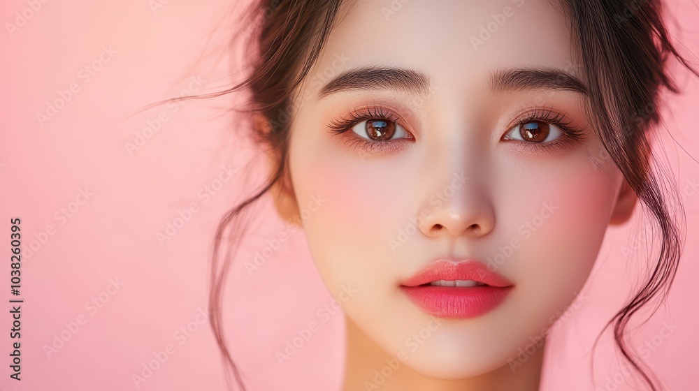 Portrait of beauty asian woman with perfect healthy glow skin facial Portrait of beauty asian woman with perfect healthy glow skin facial