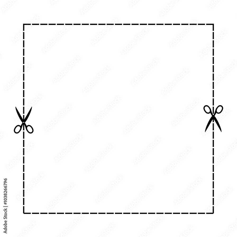 Obraz premium シンプルなキリトリ線のイラスト素材