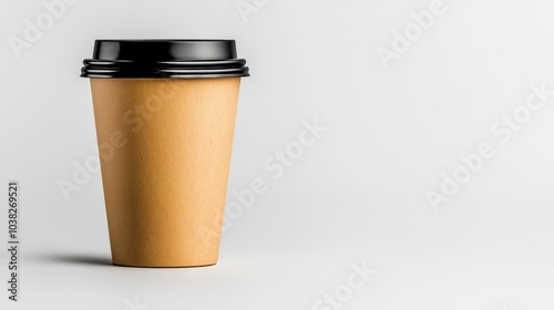 Disposable Coffee Cup with Lid Mockup