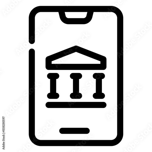 mobile banking  line icon 