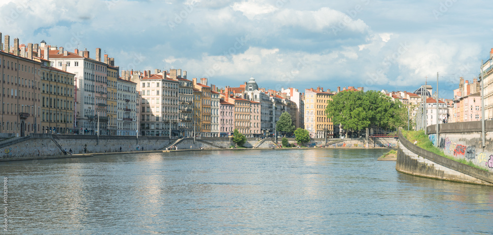 Obraz premium architecture style, renaissance culture heritage of Vieux Lyon France