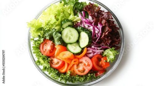 Colorful and Refreshing Vegetable Salad Bowl