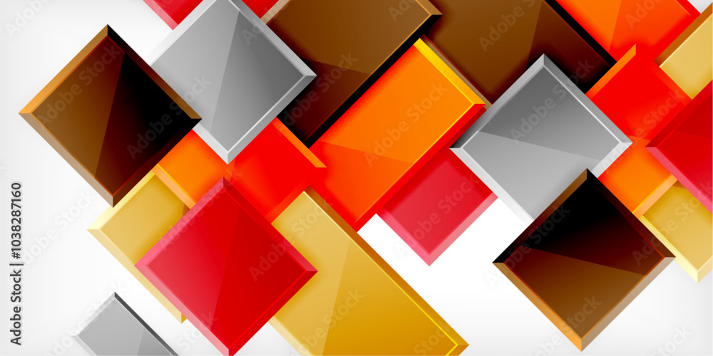 Glass toy style square shapes abstract design. Vector Illustration For Wallpaper, Banner, Background, Card, Book Illustration, landing page Glass toy style square shapes abstract design. Vector Illustration For Wallpaper, Banner, Background, Card, Book Illustration, landing page