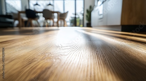 Wooden Floor in Sunlit Apartment