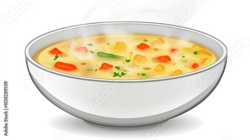 Delicious Creamy Vegetable Soup in a Bowl