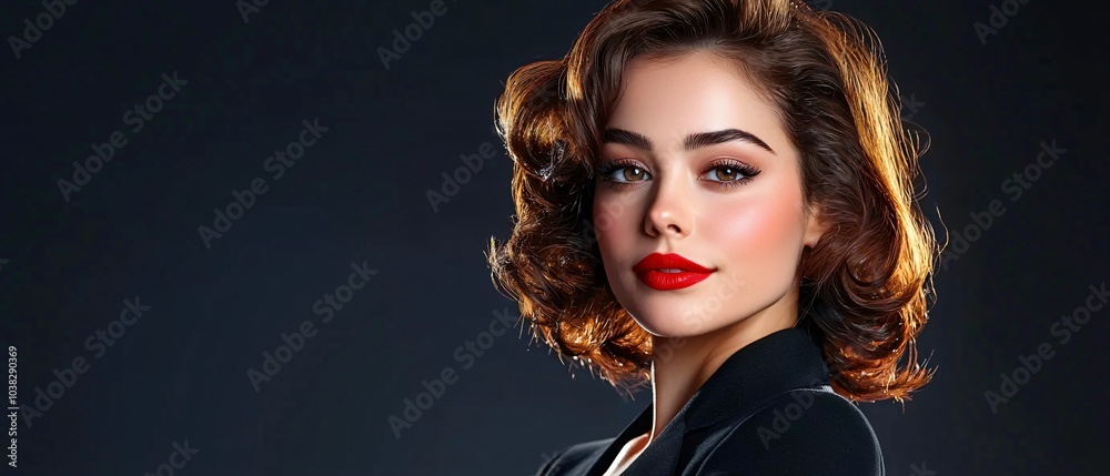 Fototapeta premium Elegant portrait with bold style