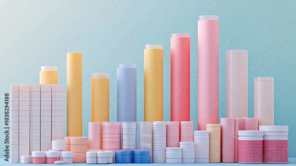 Obraz premium Colorful Cylinders and Blocks