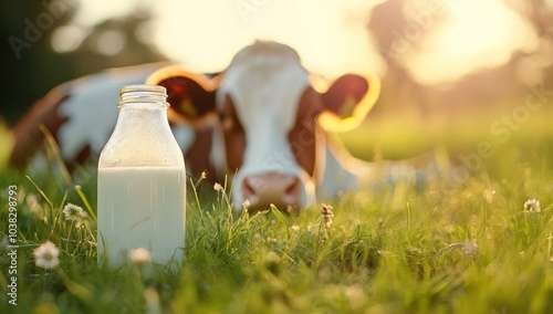 Cow and Milk Bottle photo