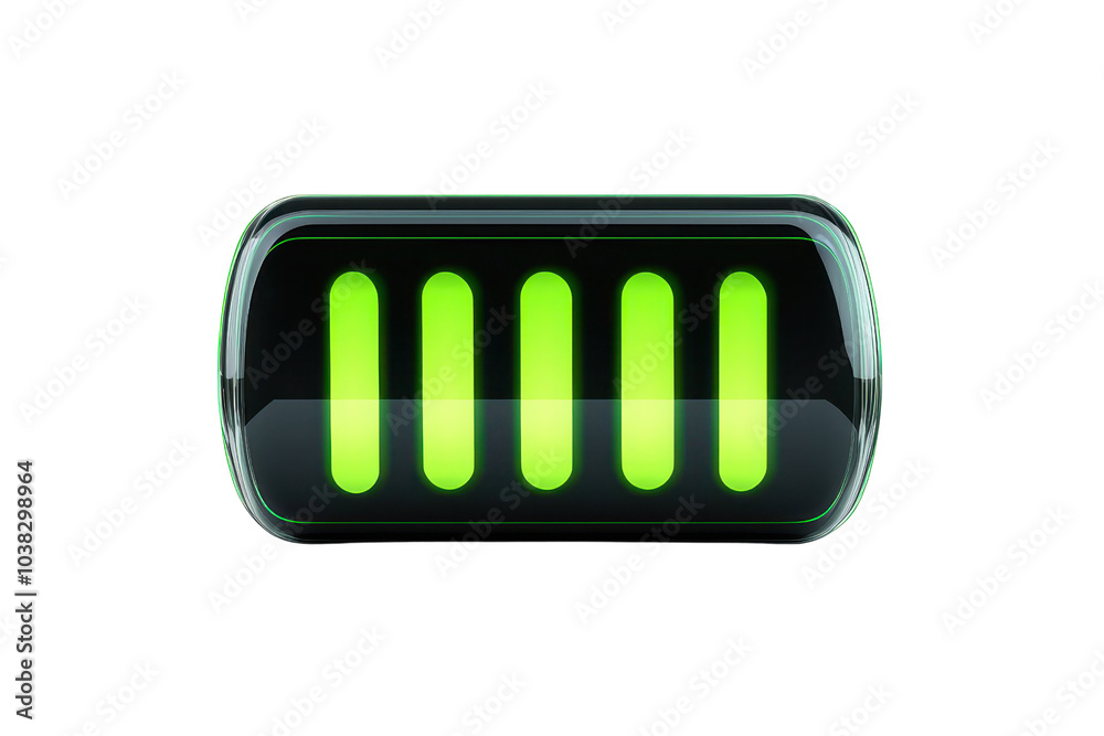 Digital illustration of a full green battery icon, symbolizing energy, power, and technology. Ideal for tech and sustainability themes. Digital illustration of a full green battery icon, symbolizing energy, power, and technology. Ideal for tech and sustainability themes.