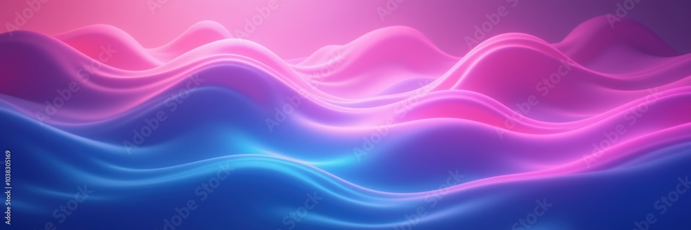 Vibrant abstract wave patterns in pink and blue, perfect for tech, creative projects, or backgrounds. Evokes a sense of motion and modernity.