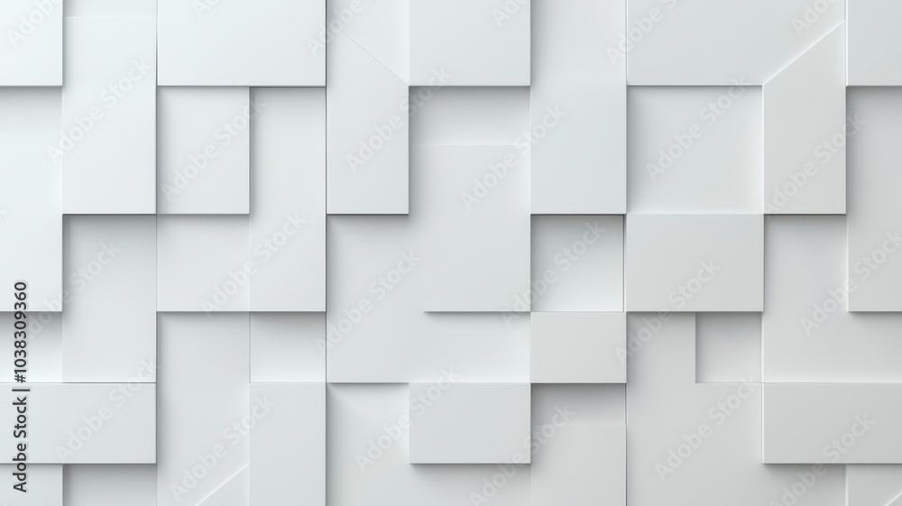 Modern White Wall with Geometric Shadow Patterns - Minimalist 3D Illustration for Product Presentation Modern White Wall with Geometric Shadow Patterns - Minimalist 3D Illustration for Product Presentation