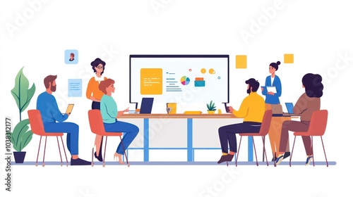 Business Meeting Illustration